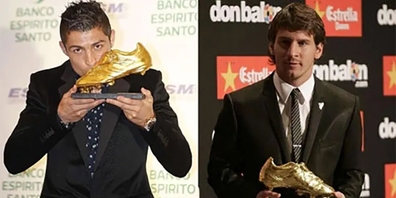 Messi và Ronaldo có bao nhiêu Giày Vàng luôn khiến nhiều người so sánh